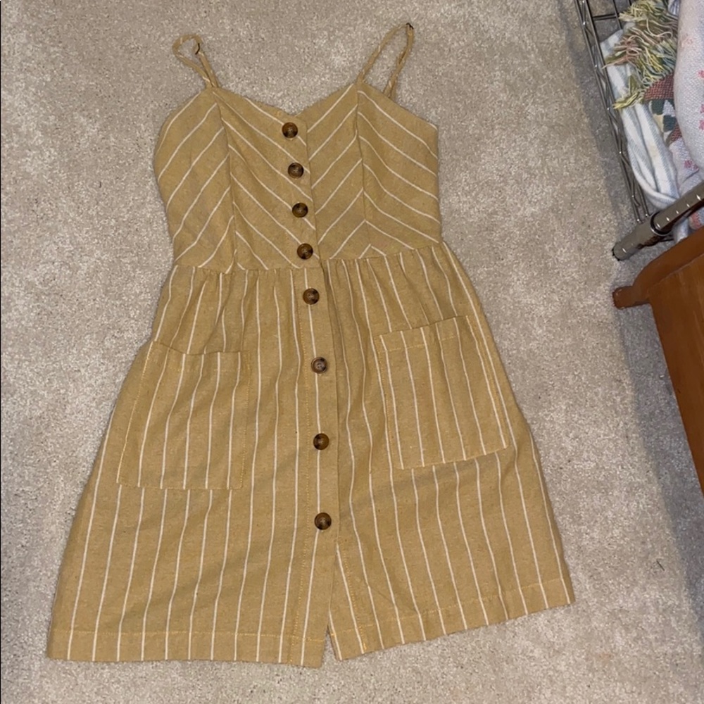 Linen striped dress made by CI SONO